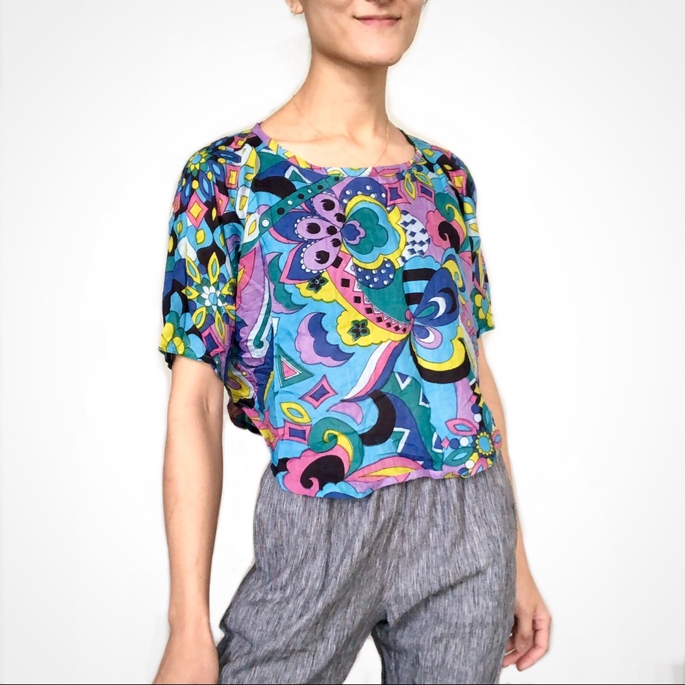 NWT Deadstock true vintage cropped retro top